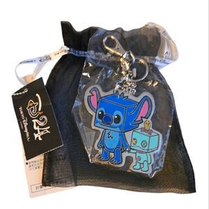 NWT TOKYO DISNEY SEA D24 STITCH "DEVIL ROBOTS" COLLECTION KEYCHAIN IN BAG